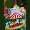 Lunapark Temalı Tasarım İsimli Kapı , Duvar Süsü