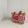 Bohem , Mandala Motifli, Renkli, Kağıt İp, Kadın Omuz Çantası