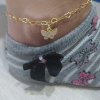 Halhal, Kelebekli Minik Kalpli Gold Zincir Halhal