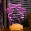 Anneler Günü Hediyesi Balon Kalpler Küre Kişiye Özel 3d Led Lamba