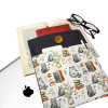 Kitap Kılıfı / Tablet Kılıfı / Ebook Kılıfı / Çok Amaçlı Kılıf  ( Gri Kediler Ve Kitaplar ) 