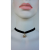 İnci ve Kristal Taşlı Çiçek Objeli  Choker Kolye 