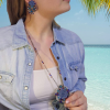 Denim Flower Kolye