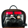 Misingpiece 13-14 İnç Askılı Deri Organizer Laptop Çantası Siyah