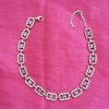 Kristal Taşlı Dikdörtgen  Zincir Choker Kolye 