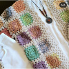 El Örgüsü Motifli Batik Renkli Hırka 