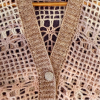 El Örgüsü Angora Pudra Hırka 