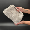 Gizli Burslu Clutch Çanta, Örgü El Çantası, El Örgüsü Çanta