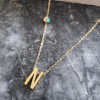 Nazar Boncuklu %100 Çelik Harf Kolye- Balance Jewelry