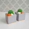 Balkabağı Dekorlu Beton Mumluk 2'li Set