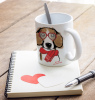 Be My Valentine Köpekli Kupa ( Seçenekli) Kişiye Özel