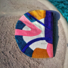 El Yapımı Minimalist Desenli Tufting Halı 