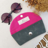 Milky Green Pembe Mumlu Kanvas Gözlük Kılıfı