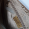 Yaprak Desenli Jüt Hasır Clutch Kahverengi Turuncu
