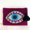 Pullu Gözlü Pembe Clutch