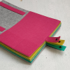 Renkli, A4 Keçe Defter Kılıfı, Ipad Kılıfı, Folio Cover, Çıtçıtlı Defter Kılıfı