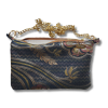 Chain Bag - Dark Gold Flowers - Zincirli Omuz Çantası