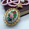 Petit Point El Nakışlı Çeyizlik Tesbih 