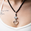 Siyah Onyx, Tourmalinated Qurtz Ve Druzy Quartz Kolye Ucu