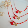 Balık Kırmızı İp Choker Kolye 
