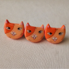 Cat Face Orange Serami̇k Ki̇li̇ Broş