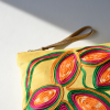 Soyut Yaprak Desenli Çok Renkli Clutch