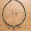 Zümrüt Yeşili Kristal Kolye & Küpe Set 