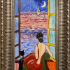 The Girl & Sea / Porselen Tablo