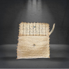 Kağıt İp Örgü Clutch Çanta