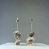 Eskitme David Ve Laocoon 2'li Heykel Not Tutucu Set