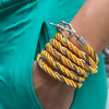 Kutcha Accessories Bayan Zincir Detaylı Wrap Kordon İp Kolye Ya Da Bileklik Kullanıma Uygun