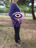 Göz Modeli Pembe Clutch Çanta