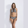 Jenna Black White Stripe Halter Net Bikini