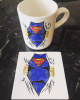 Modern Çini Superman Kupa ve Altlığı
