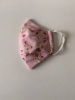  Pembe Çiçekli Üç boyutlu üç katlı filtre cepli yıkanabilir Maske