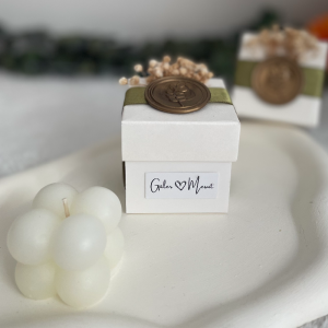 Hediyelik Mum, Bubble Mum, Mühür Ve Çiçek Süslemeli