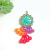 Gökkuşağı Boncuk Oyası Geometrik Stud Küpe
