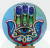 16 cm. Füzyon Cam Duvar Süsü Fatma Ananın Eli ( Hamsa hand)