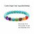 7 Çakra Sıkma Doğal Turkuaz Taşlı Rondela Şifa Yoga Bilekliği - Elastik- Balance Jewelry
