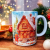 Kurabiye Ev Adam Tasarım Kupa-gingerbread Yılbaşı Hediyelik Kupa Bardakv