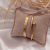 Cartier Kelepçe Ve Çivi Bileklik Set Gold