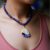 Charoite Sterling Silver Kolye Ve Mor Opal Kolye Ucu