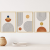 Mid Century Soyut Minimal Modern Ahşap Çerçeveli Tablo Geometrik Şekilli -salon Oturma Yatak Odası Mutfak Ofis 3l�...