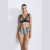 Marissa Multistrap Black White Halter Bikini
