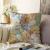 Mermer Zeminde Gold Sulu Boya Desenli Kırlent Kılıfı - 55 x 55 cm