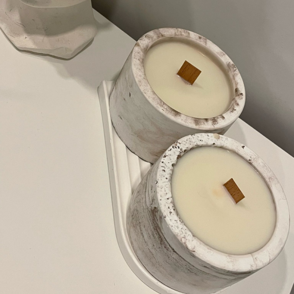 Beton Saksılı Soya Mum