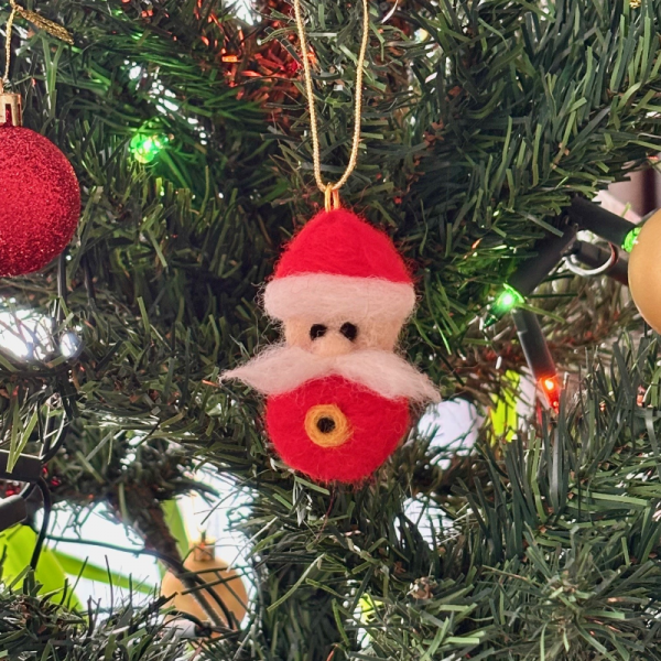 Keçe Mini Noel Baba Ağaç Süsü