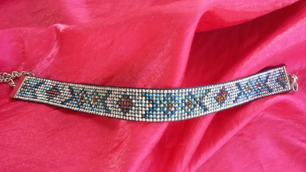 Çok Renkli Kristal Taşlı Choker Kolye 