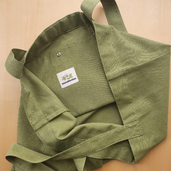 Yeşil Linen Keten Çanta