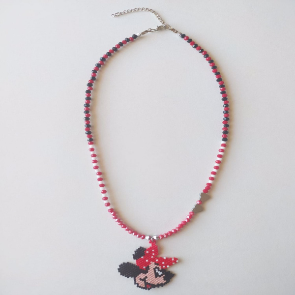 Mini Mouse Miyuki Kristal Kolye